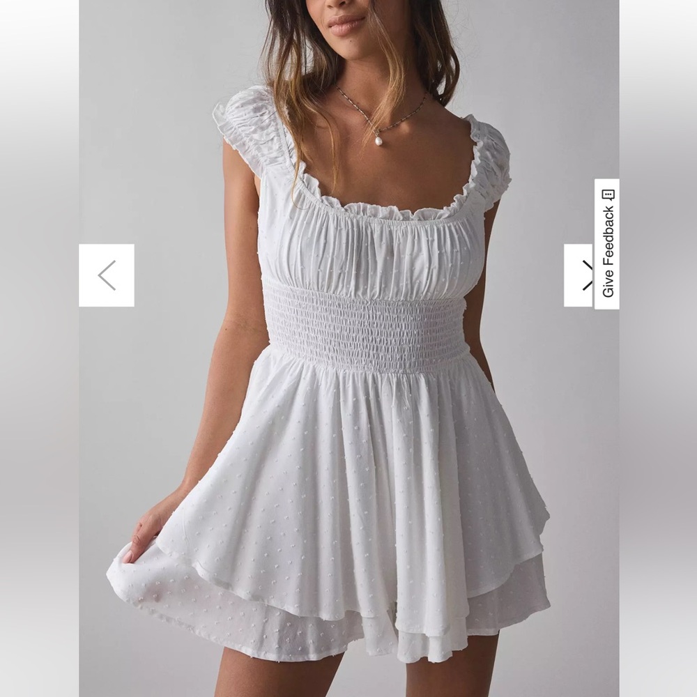 Elegant White Ruffled Dress